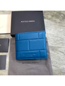 Bottega Veneta Men's Bi-Fold Wallet  in Geometric Padded Nappa Leather Blue 2019