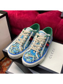 Gucci Tennis 1977 Liberty London Floral Low-Top Sneakers in Blue Canvas 18 2020