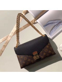 Louis Vuitton Pallas Chain Monogram Canvas Shoulder Bag M41223 Black