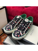 Gucci Tennis 1977 Liberty London Floral Low-Top Sneakers in Black Canvas 19 2020  