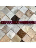 Bottega Veneta Leather Modular Link Belt 30mm with Circular Buckle Red 2019