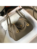 Hermes Lindy Mini Bag 19CM Elephant Grey/Gold 2020 