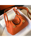 Hermes Lindy Mini Bag 19CM Orange/Gold 2020 