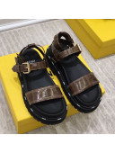 Fendi Flat Sandals Black/Brown 2021 01 