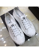 Chanel Bloom Sole Fabric Sneakers White 2019