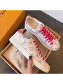 Louis Vuitton Frontrow Monogram Print Sneakers Pink Lace 2020