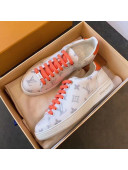 Louis Vuitton Frontrow Monogram Print Sneakers Orange Lace 2020