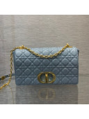 Dior Large Caro Chain Bag in Blue Soft Cannage Calfskin 2021
