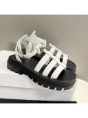 Celine Calfskin Strap Sandals White 2022 033125