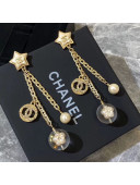 Chanel Resin CC Long Tassel Earrings AB2554 2019