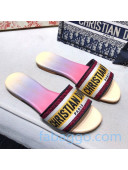 Dior Dway Embroidered Cotton Flat Slide Sandals 13 2020