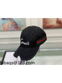 Gucci Embroidered GG Canvas Baseball Hat Black 2021