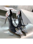 Chanel Tweed Transparent Lace-up High-Heel Pumps Multicolor 2019