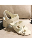 Chanel Lambskin Heel Sandals 8cm G37387 White 2021