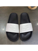Balenciaga BB Slide Sandals White/Black 2020 (For Women and Men)