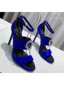 Louis Vuitton Satin Madeleine Platform Sandal Blue 2020