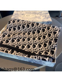 Dior Oblique Cashmere Wool Scarf 30x190cm Black 2021 110411
