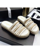 Chanel Lambskin Mules Sandals With Chains G35931 White 2020