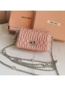 Miu Miu Crystal Cloque Nappa Leather Mini Bag 5TT124 Pink 2021