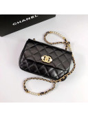 Chanel Calfskin Mini Flap Bag with Imitation Pearls AS3000 Black 2021 