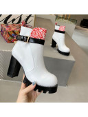 Louis Vuitton Star Trail Crafty and Calfskin Short Boots White/Red 2020