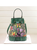 Gucci Ophidia GG Flora Small Bucket Bag 550621 Green 2019