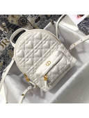 Dior Mini Dioramour Backpack in White Cannage Lambskin with Heart Motif 2021