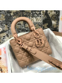 Dior Lady Dior My ABCDior Small Bag in Nude Ultramatte Cannage Calfskin 20202