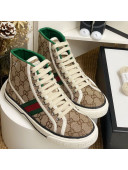 Gucci Tennis 1977 High Top Sneakers in Beige GG Canvas 2020 (For Women and Men)
