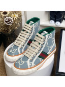 Gucci Tennis 1977 High Top Sneakers in Light Blue GG Cotton 2020 (For Women and Men)