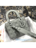 Dior Lady Dior My ABCDior Small Bag in Grey Ultramatte Cannage Calfskin 20202