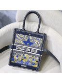 Dior Star Vertical Dior Book Tote Bag in Tarot Embroidered Canvas 2019