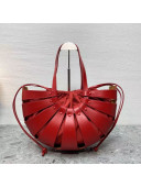 Bottega Veneta Medium The Shell Pouch Cut out Shoulder Bag Red 2020