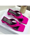 Balenciaga Double Square 60mm Open Back Sandal in Pink Spandex 2020
