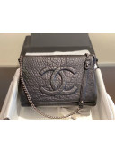 Chanel Buckskin-Like Calfskin CC Flap Bag 92266 Black 2020 TOP