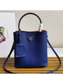Prada Medium Saffiano Leather Panier Bucket Bag Royal Blue 2021