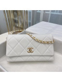 Chanel Quilted Lambskin Flap Bag AS2300 White 2020 TOP