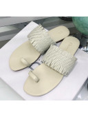 Dior Wave Sandal in Braided Lambskin White 2020