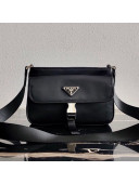 Prada Re-Nylon and Saffiano Leather Shoulder Bag 2VH133 Black 2021