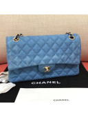 Chanel Denim Medium Classic Flap Bag A01112 Blue 2019