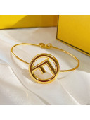 Fendi F Logo Bracelet Gold 2021 83