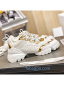 Dior D-Connect Sneakers in White/Black Mesh 2020