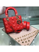 Dior MY ABCDior Small Bag in Cannage Leather Red 2019