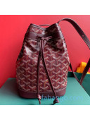 Goyard Petitflot Drawstring Bucket Bag Burgundy 2020