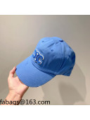 Celine Triomphe Logo Canvas Baseball Hat Blue 2021