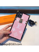 Louis Vuitton Lock Monogram Canvas iPhone Case Pink 2021 1104124