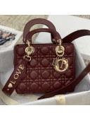 Dior MY ABCDior Small Bag in Cannage Leather Burgundy 2019