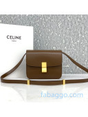 Celine Teen Small Classic Bag in Box Calfskin 192523 Dark Brown 2020 (Top quality)