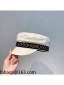 Chanel PU Cap Hat White 2021 110475