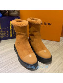 Louis Vuitton Breezy Suede Wool Short Boots Camel Brown 2020